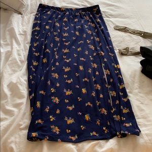 Floral midi skirt